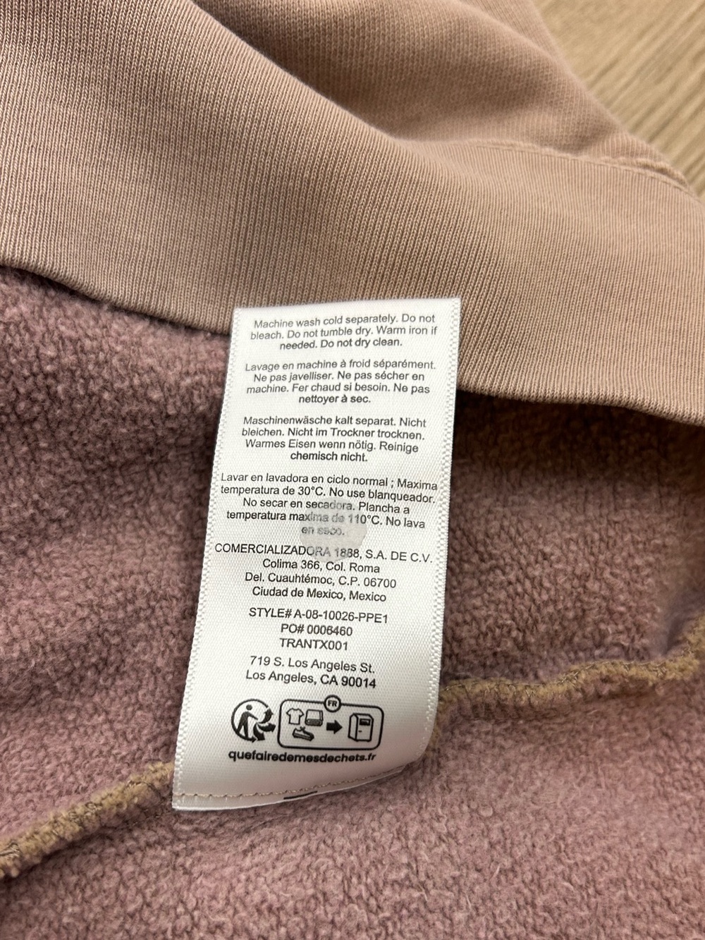 Anine Bing 100% Cotton Oversized Tyler 'BING' Spellout Sweatshirt in Tan - Picture 16 of 16